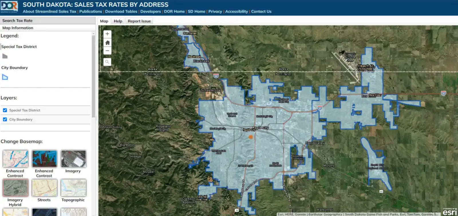 Sales tax rate lookup tool that provides accurate information about tax rates by address.