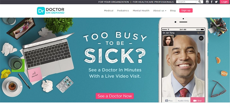 Doctor on Demand: video consultations with healthcare professionals Doctor on Demand app for video consultations