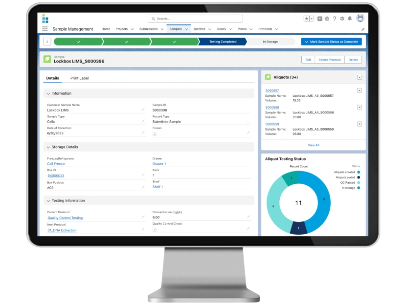 Sample tracking in LIMS: digital approach for accurate, real-time lab management LIMS dashboard for sample tracking and status updates